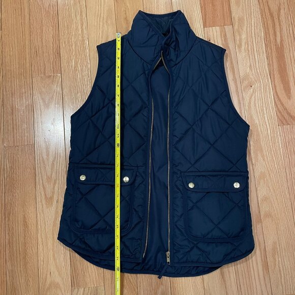 J Crew Women's XS Excursion Quilted Vest Navy - Picture 6 of 7